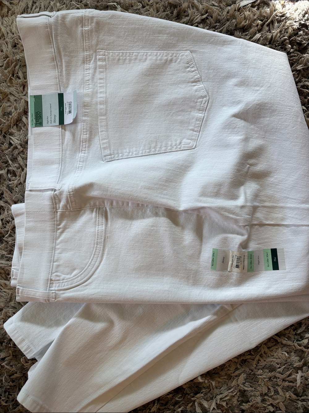 New Terra & Sky high rise tummy control, skinny jeans women’s 4X.